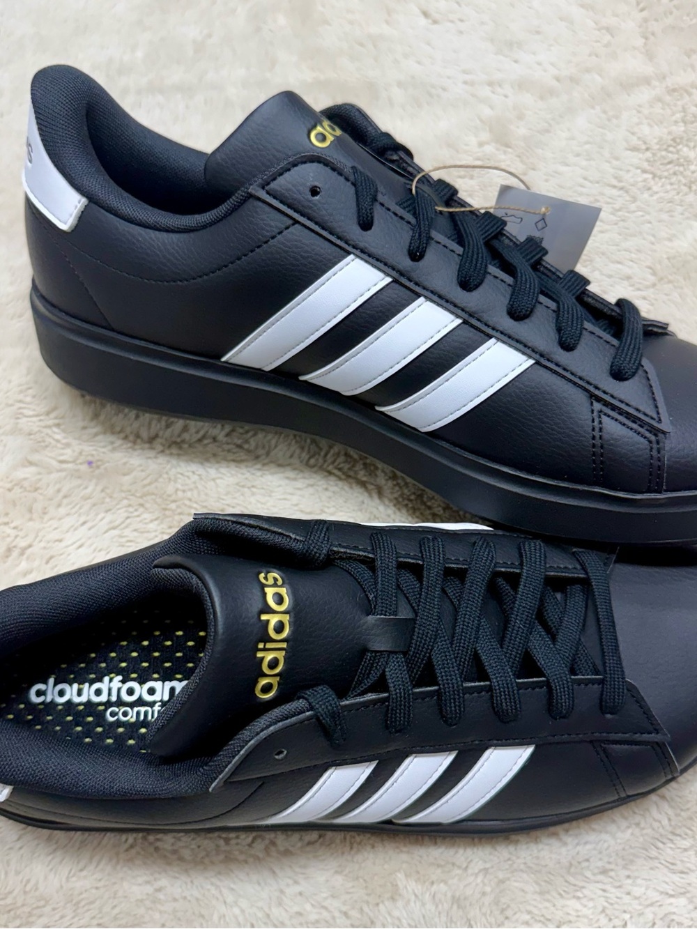 Adidas Black and White Cloudfoam Grand Court 2.0 Men’s Size 11